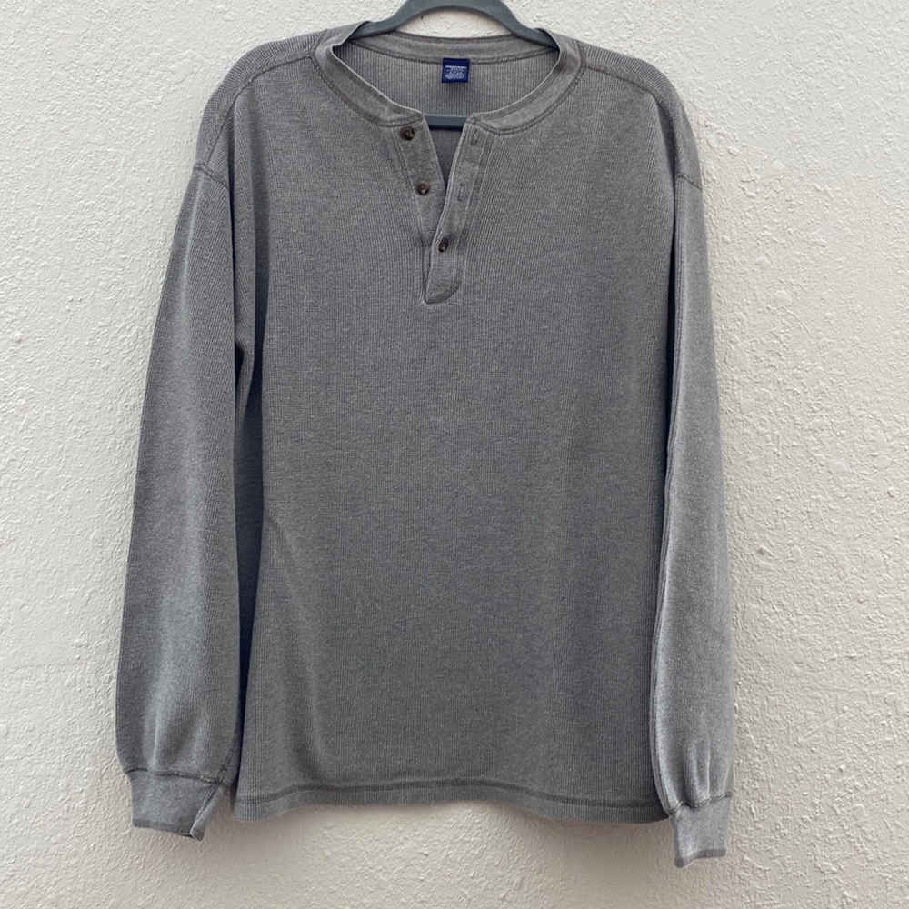 Lands’ End Sweater. Size L 42-44 Gray. 100% Cotton. Pre Owned.